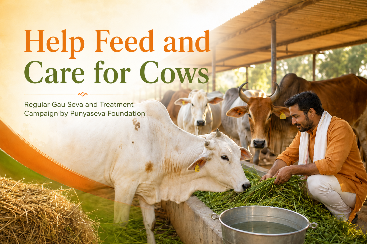 Everyday Gau seva: Help Feed and Care for Cows